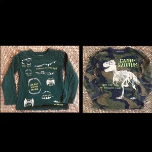 2 “GLOW” LS Tees From CREWCUTS By J CREW Size 4/5